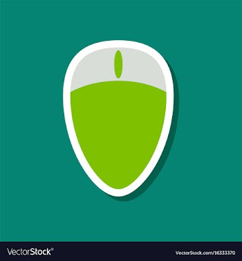 Paper sticker on stylish background computer mouse vector image