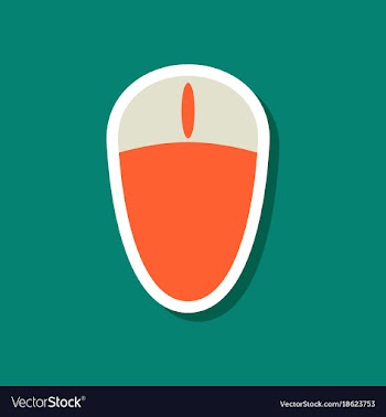 Paper sticker on stylish background computer mouse vector image