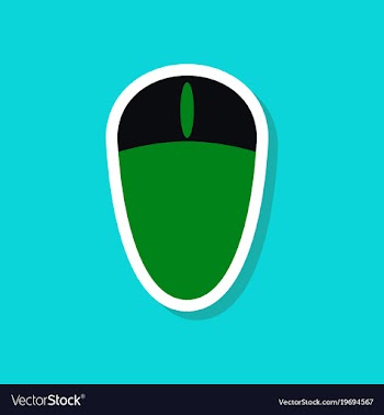 Paper sticker on stylish background computer mouse vector image