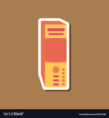 Paper sticker on stylish background computer vector image