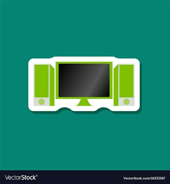 Paper sticker on stylish background computer vector image