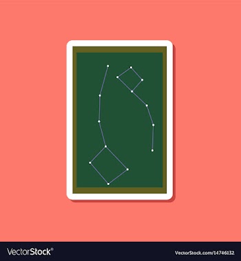 Paper sticker on stylish background constellation vector image