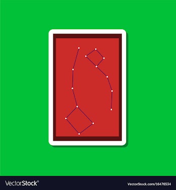 Paper sticker on stylish background constellation vector image