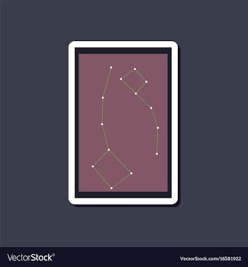 Paper sticker on stylish background constellation vector image
