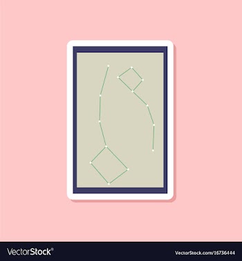 Paper sticker on stylish background constellation vector image
