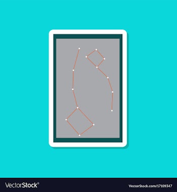 Paper sticker on stylish background constellation vector image