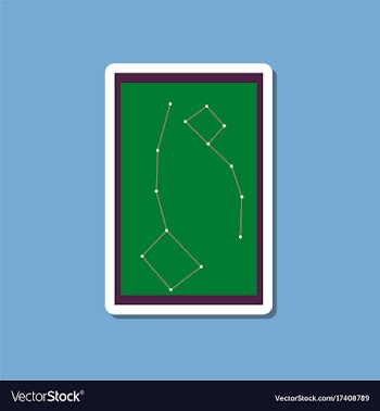 Paper sticker on stylish background constellation vector image