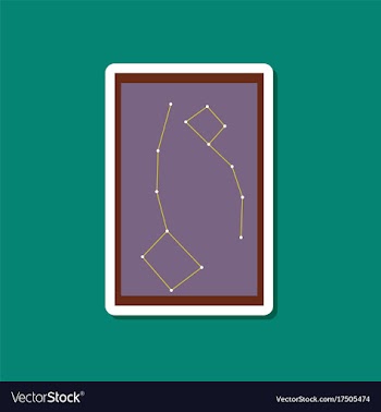 Paper sticker on stylish background constellation vector image