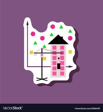 Paper sticker on stylish background construction vector image