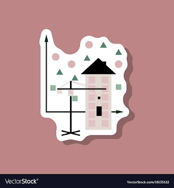 Paper sticker on stylish background construction vector image