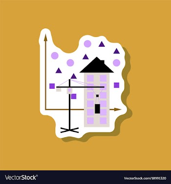 Paper sticker on stylish background construction vector image