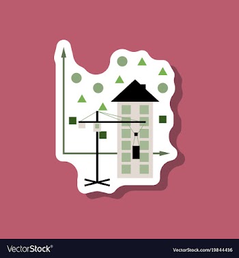Paper sticker on stylish background construction vector image
