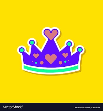 Paper sticker on stylish background crown royal vector image