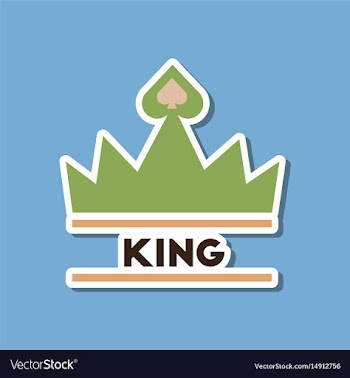 Paper sticker on stylish background crown royal vector image