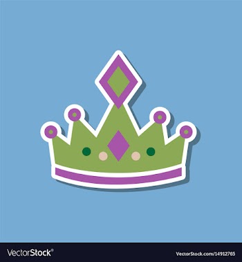Paper sticker on stylish background crown royal vector image
