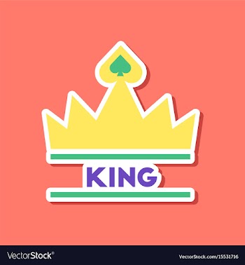 Paper sticker on stylish background crown royal vector image