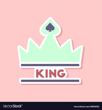 Paper sticker on stylish background crown royal vector image