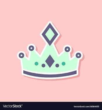 Paper sticker on stylish background crown royal vector image