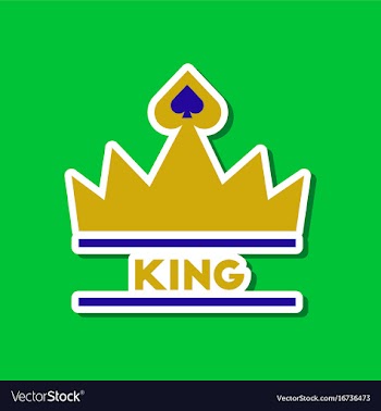 Paper sticker on stylish background crown royal vector image
