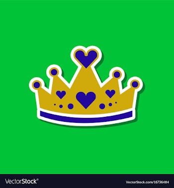 Paper sticker on stylish background crown royal vector image