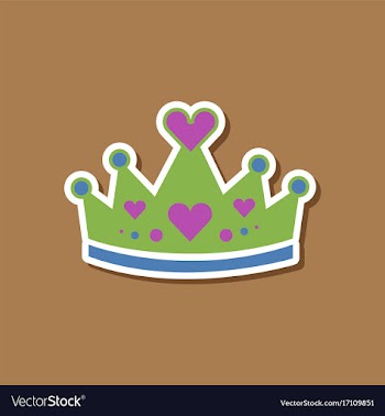 Paper sticker on stylish background crown royal vector image