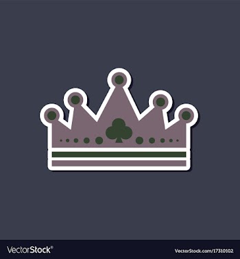 Paper sticker on stylish background crown royal vector image