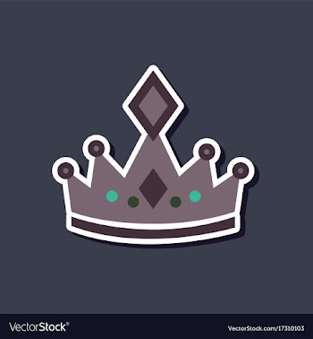 Paper sticker on stylish background crown royal vector image