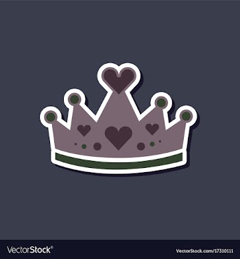 Paper sticker on stylish background crown royal vector image