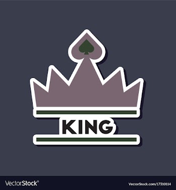 Paper sticker on stylish background crown royal vector image