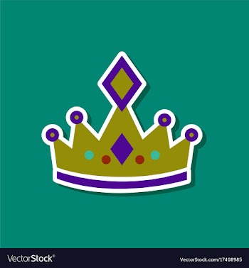 Paper sticker on stylish background crown royal vector image
