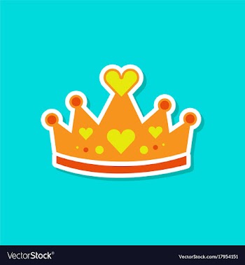 Paper sticker on stylish background crown royal vector image