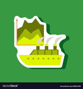 Paper sticker on stylish background cruise ship vector image
