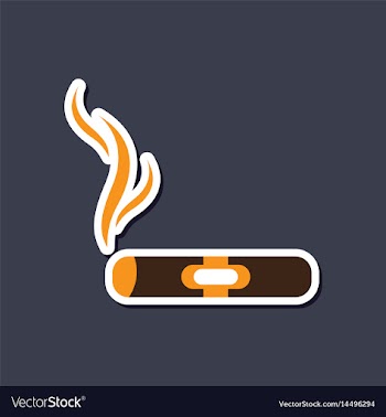 Paper sticker on stylish background cuba cigar vector image