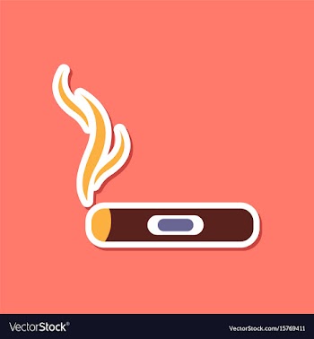 Paper sticker on stylish background cuba cigar vector image