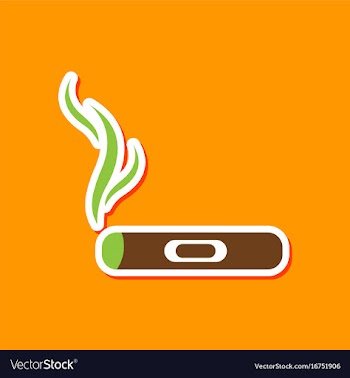 Paper sticker on stylish background cuba cigar vector image