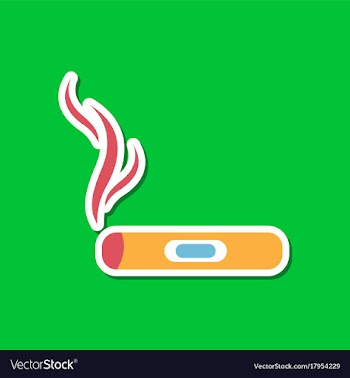 Paper sticker on stylish background cuba cigar vector image