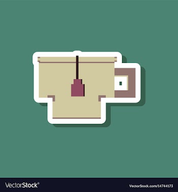 Paper sticker on stylish background cup of tea vector image