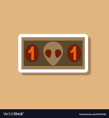 Paper sticker on stylish background currency cash vector image