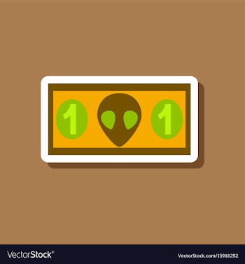 Paper sticker on stylish background currency cash vector image