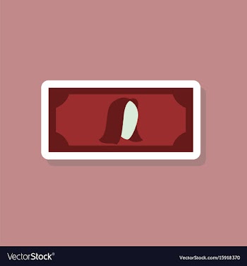 Paper sticker on stylish background currency cash vector image