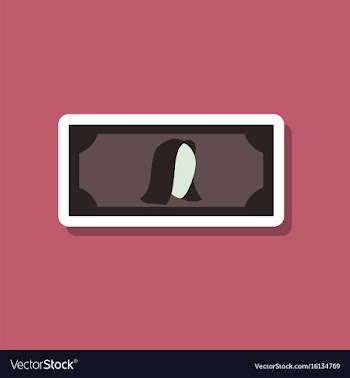 Paper sticker on stylish background currency cash vector image