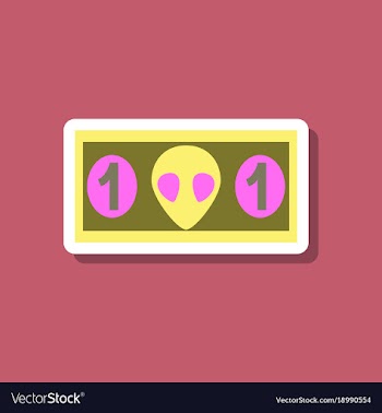 Paper sticker on stylish background currency cash vector image