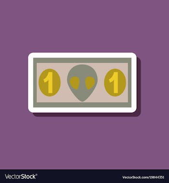 Paper sticker on stylish background currency cash vector image