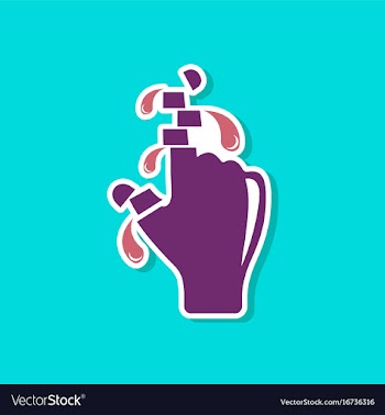 Paper sticker on stylish background cut fingers vector image