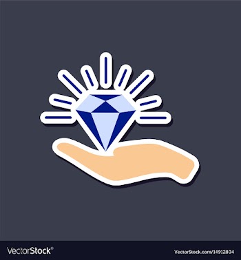 Paper sticker on stylish background diamond in vector image