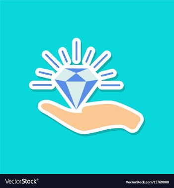 Paper sticker on stylish background diamond in vector image