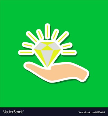 Paper sticker on stylish background diamond in vector image
