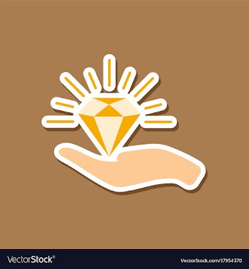 Paper sticker on stylish background diamond in vector image