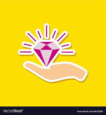 Paper sticker on stylish background diamond in vector image