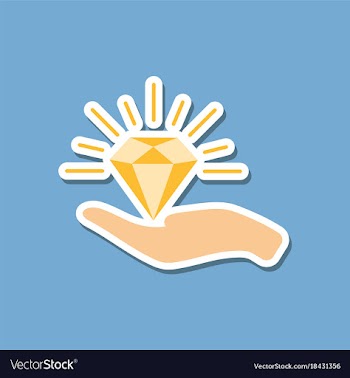 Paper sticker on stylish background diamond in vector image